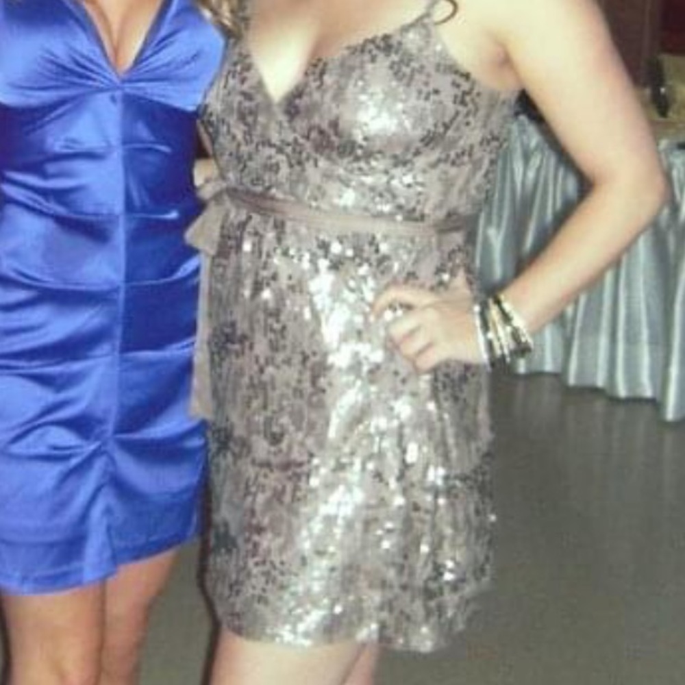 Express Gold Sequin Dress - Picture 8 of 8